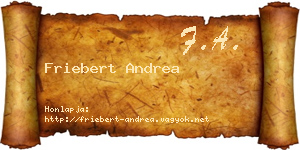 Friebert Andrea névjegykártya
