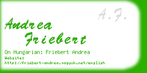 andrea friebert business card